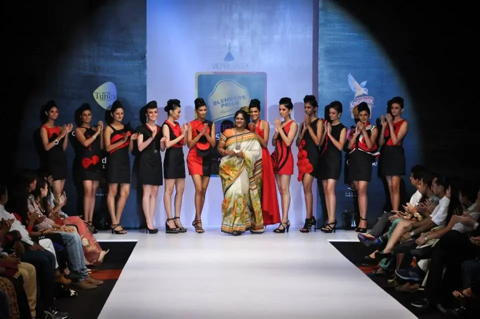 Vidya Vivek presenting her 13-design Transformational Reconstruction collection on the runway at Bangalore Fashion Week