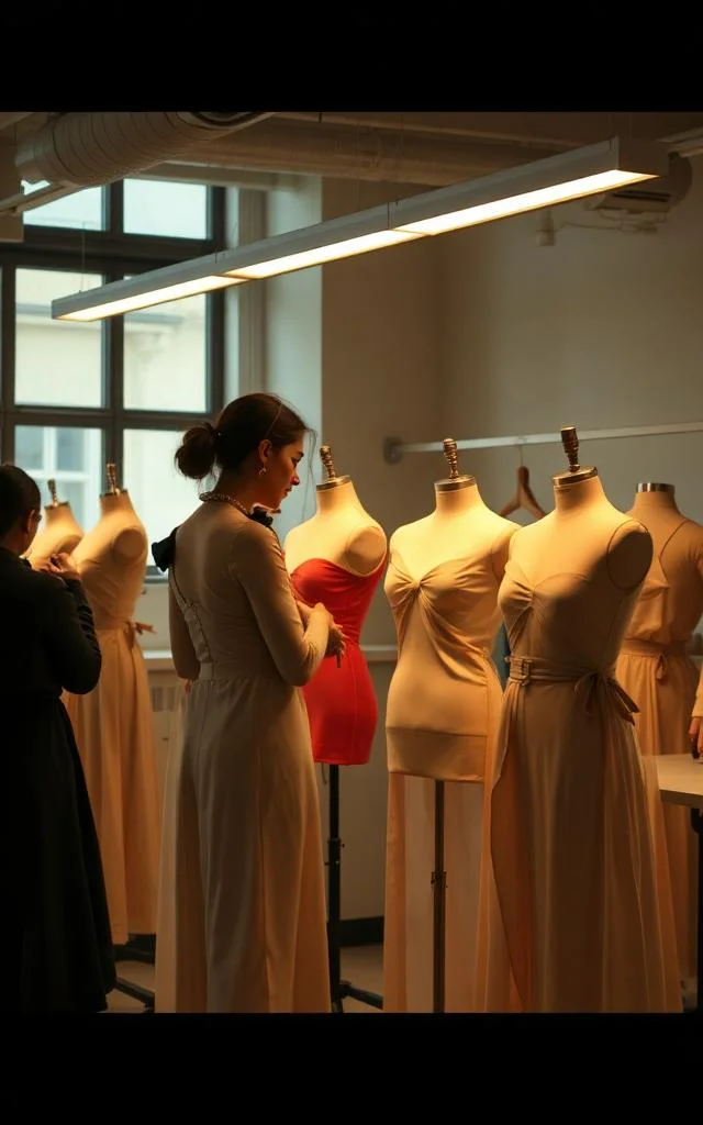 TR Masterclass workshop participants draping on mannequins at NIFT Kannur