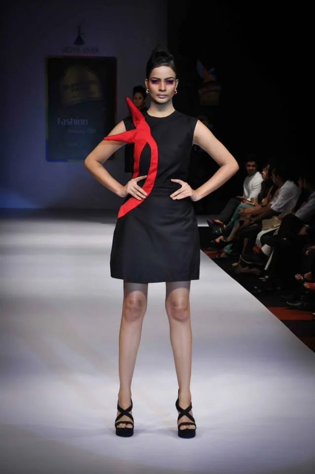 Sculptural Asymmetric TR Vortex Dress